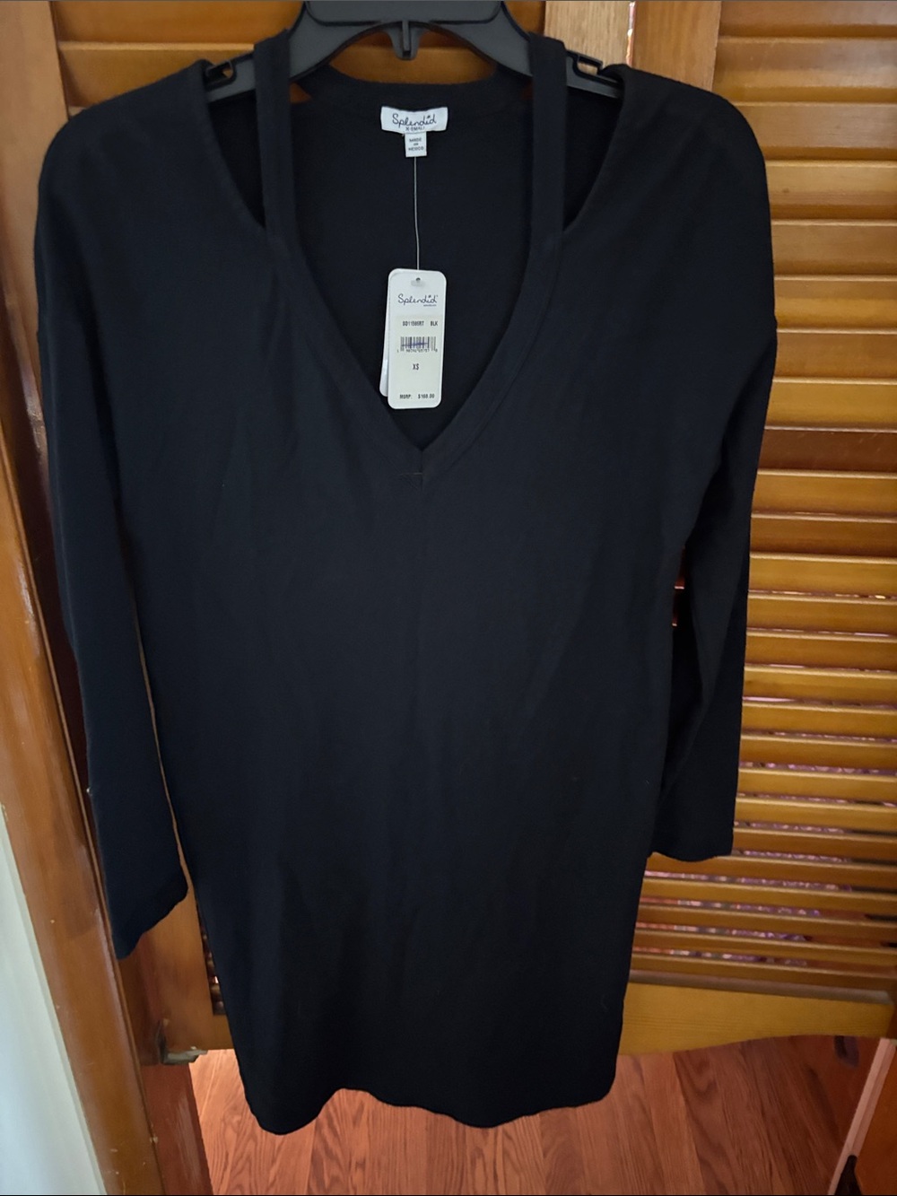 Splendid Black V-Neck Long Sleeve Tunic